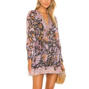 Ulla Johnson Black Silk Mini Dress Size 2 Designer ~ Metallic!